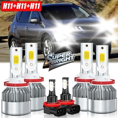 For Nissan Murano 2015-2018 LED Headlight High Low Beam Fog Light Bulb 6000K