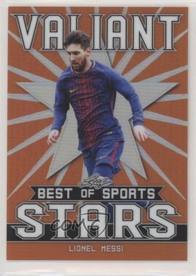 2020 Leaf Best of Sports Valiant Stars Orange 34/50 Lionel Messi #VS-12 7y2