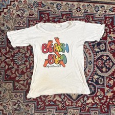 Vintage 70s 80s Beach Bum Kids White T Shirt Size XS Vtg