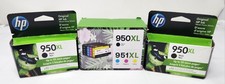 Genuine HP 950XL Black Non-HP 950/951XL Color Ink Cartridges New in Box