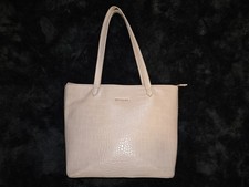 Markentasche - Valentino Damen Schultertasche, Handtasche/ Beige, Kroko Optik