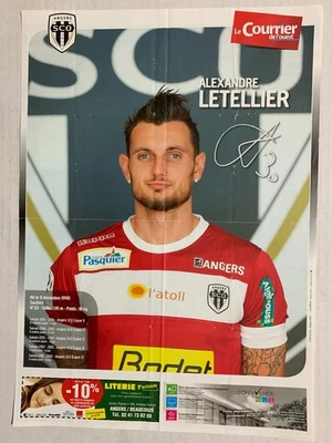 POSTER AVANT MATCH COURRIER DE L'OUEST ANGERS SCO - ALEXANDRE LETELLIER - Photo 1/2