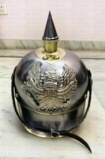 PREUSSISCHE PICKELHAUBE Helm Imperial German Pickelhaube Helmet LARP Halloween