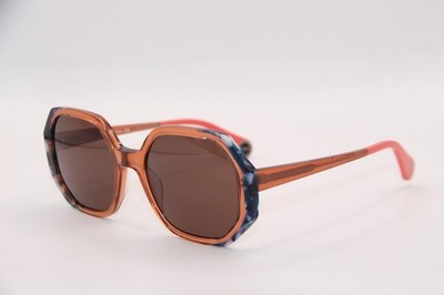 NEW WOOW SUPER VISION 2COL 0373 CLEAR BROWN BLUE AUTHENTIC SUNGLASSES 53-18 K1