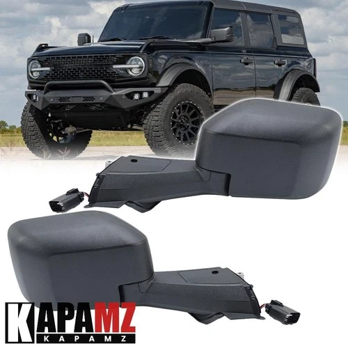 Set of 2 Side Mirror w/ Blind Spot Temperature Sensor For Ford Bronco 2021-2025