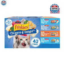 Purina Friskies Wet Cat Food Variety Pack, Oceans of Delight - 40x 5.5oz Cans 3.90 per gallon