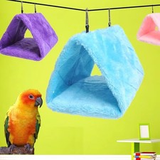 Bird Bed Winter Pet Bird Parrot Cages Warm Plush Hammock Hut Tent Bed Hanging