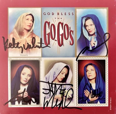 The GO-GOS God Bless CD Album HAND SIGNED by ALL FIVE members BELINDA CARLISLE 