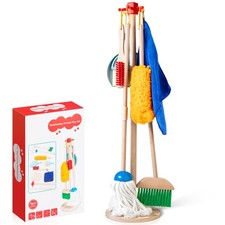 Wooden Kids Cleaning Set for Toddlers,8 Pieces Montessori Cleaning Toys with ...
