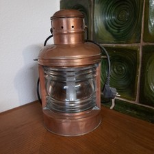Maritime Lampe, Kupfer und Messing, mit Stecker 220 V