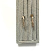 Swarovski Pink Stone Gold Fope Earrings Used