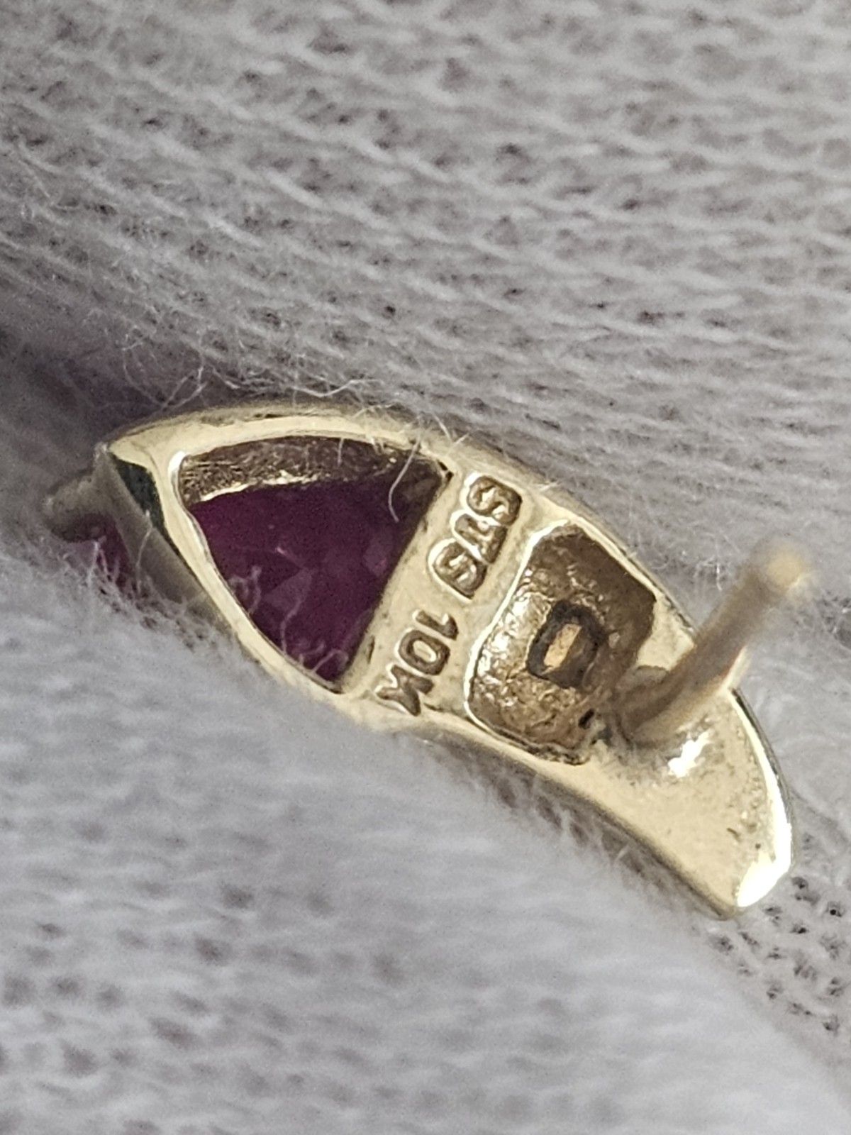 10k Red Ruby Double Heart Ring With Matching Earr… - image 11