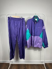 Vintage Adidas Purple Track Suit Windbreaker Jacket Pants Set