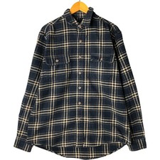 Used FIELD AND STREAM long-sleeved flannel check shirt men's size L equivalent