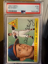 1955 Topps Ed Stanky (#191) PSA 5 EX High Number! St. Louis Cardinals