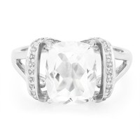 Cavill Ring Silber 2,86Ct Quarz Antikschliff Damen Schmuck Mit Topasen-