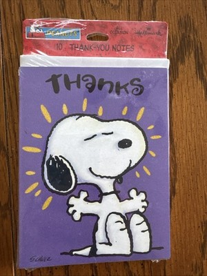 Hallmark Peanuts SNOOPY 10 Cards ''Thanks, You Really Made Me Feel Special'' NEW