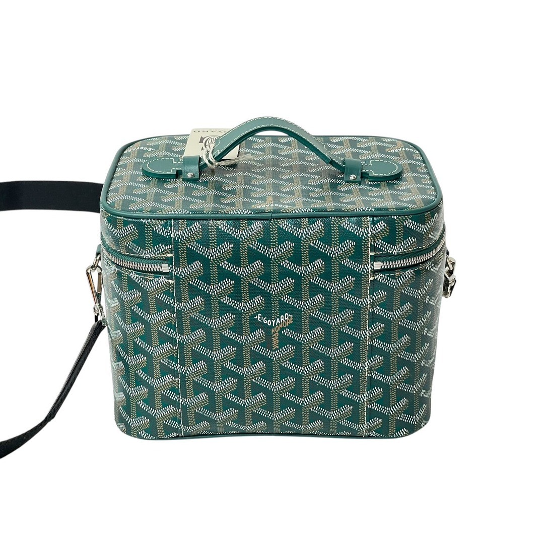GOYARD Muse Vanity Case Bag Green Crossbody Shoulder Hand Purse