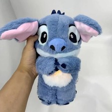 30cm Stitch Breathing Musical Plush Doll Sleep Aid Anxiety Relief Toy USA SELLER