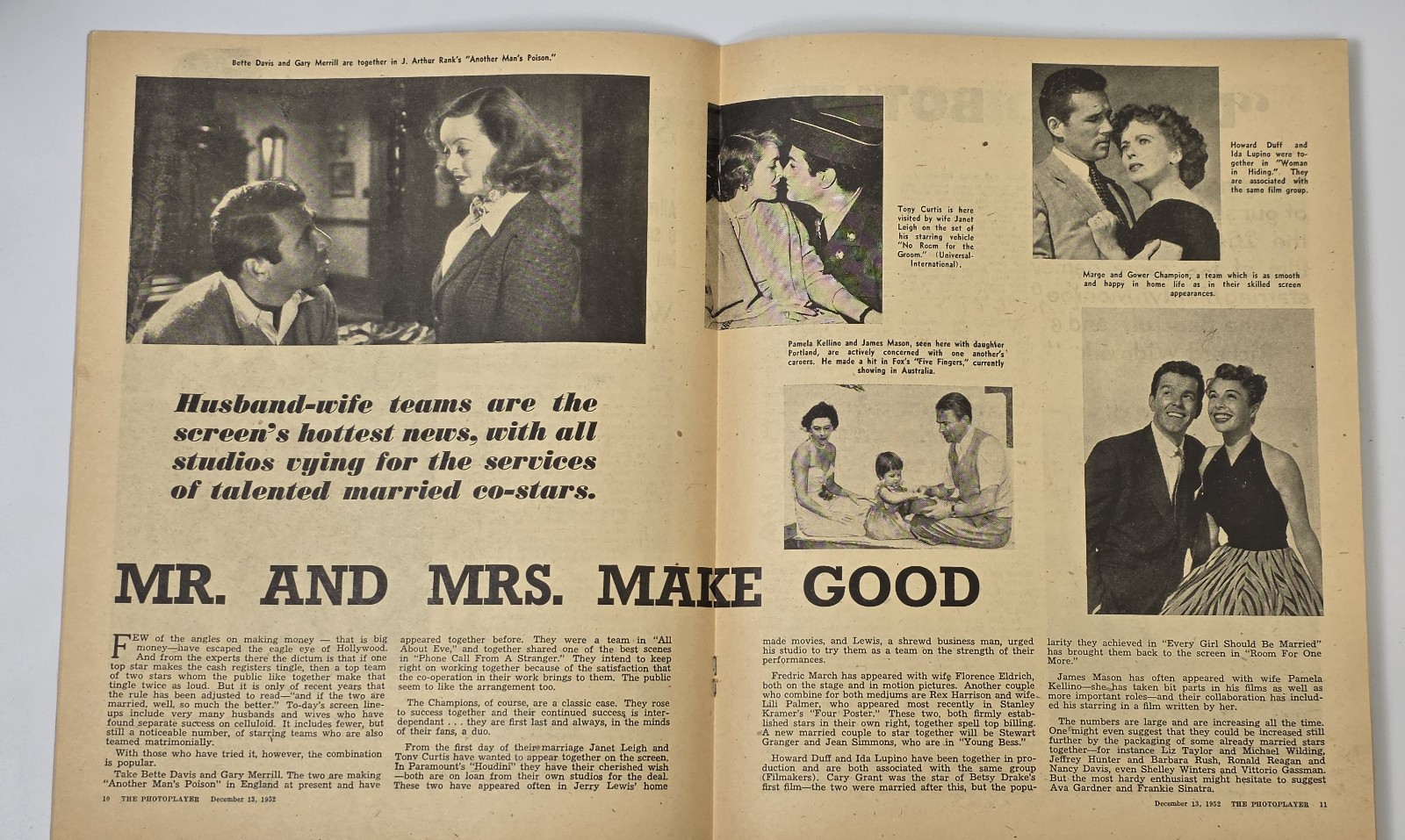 1952 Photoplayer X2 Dec Deborah Kerr Shelley Winters Vintage Bundle image 7