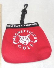 RED Golf Club Cleaner Scrubber Bag Detachable Pouch RED Magnettiger Neoprene