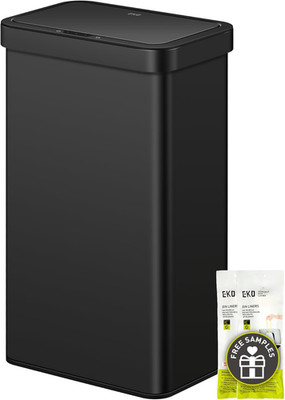 EKO Nova Sensor Trash Can, 21 Gallon/80 Liter Stainless Steel Rectangular Touchl