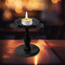 Candle Holder Candle Stand Ornament Black Handcraft AntiSlip Retro Design Home