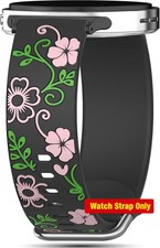 Only Strap For Samsung Galaxy Watch 8 40mm Silicone Floral Engraved Soft