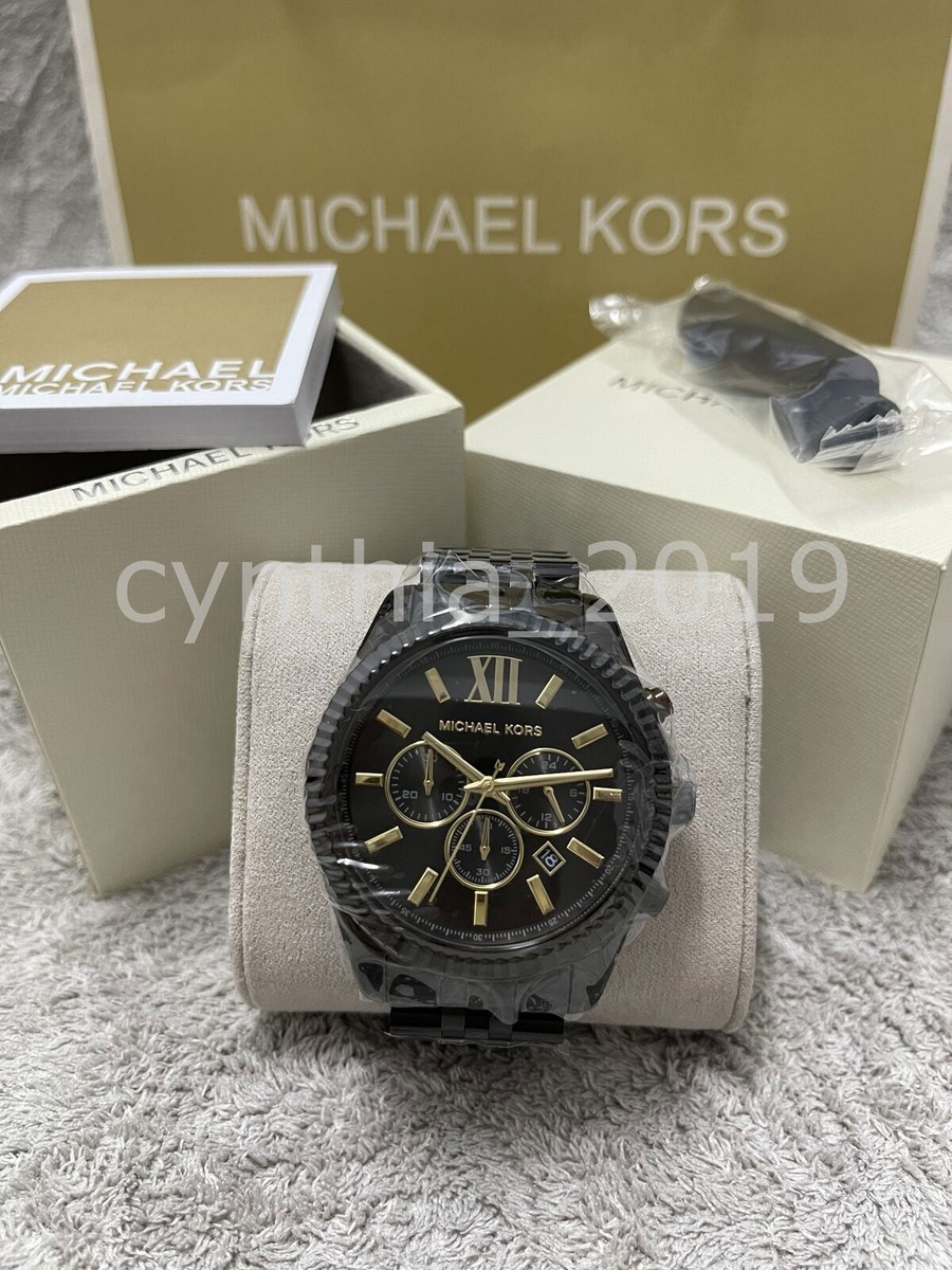 MK New Michael Kors MK8603 Black Dial Stainless Steel Analog