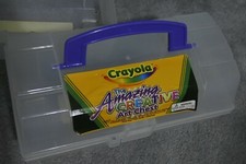Crayola The Amazing Creative Art Chest Clear Storage Box 12" x 7" x 6 3/8"