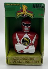 Power Rangers Piggy Bank Giochi Preziosi Plastic Red Ranger 1994 Vintage