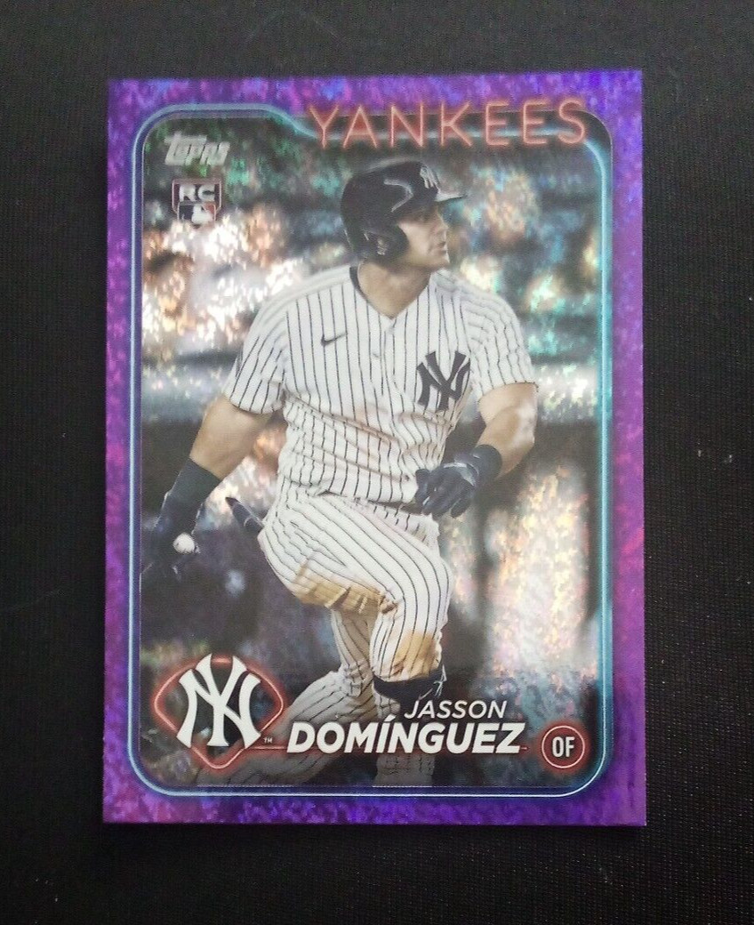 2024 Topps Jasson Dominguez #60 Purple Sparkle /799 RC SP