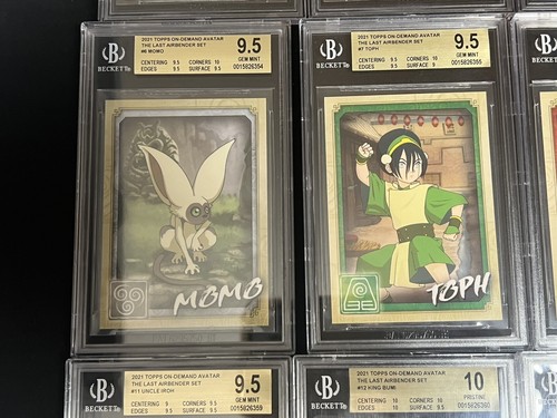 2021 Topps Avatar The Last Air Bender BGS 9.5 Edelstein neuwertig Komplettset 10 makellos - Bild 4 von 11