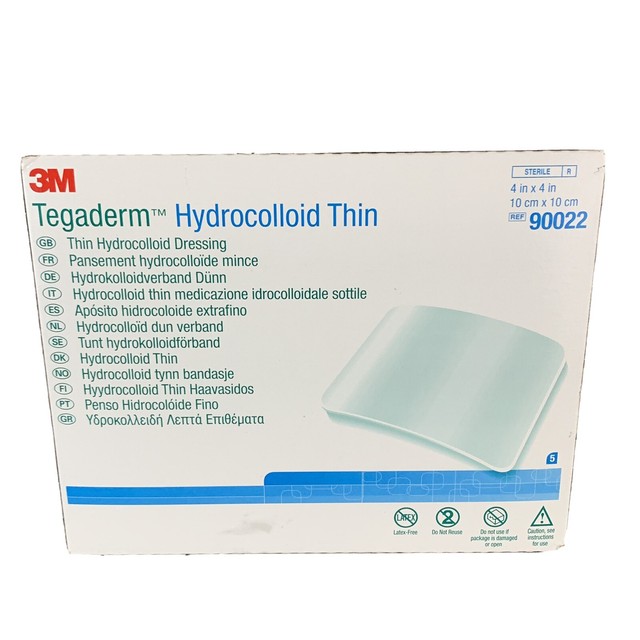 3M Tegaderm Hydrocolloid Thin 4X4 Dressing Pads 90022 Latex Free (Pack Of 5) eBay