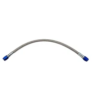3AN NITROUS OXIDE/FUEL LINE 12" STAINLESS STEEL BRAIDED BLUE ENDS