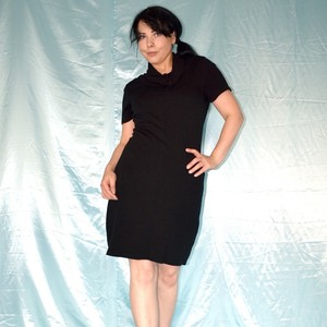 high neck cocktail evening dress