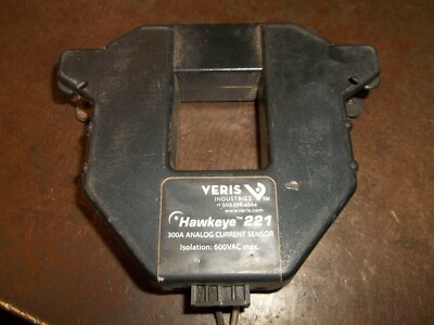 VERIS HAWKEYE 221 ANALOG CURRENT SENSOR 300A 600VAC LOOP POWER 12-30VDC (WL59-2)