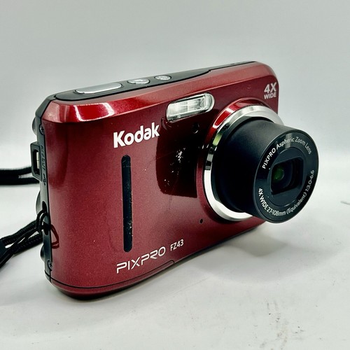 Kodak PIXPRO Digital Camera FZ43 Red 16 Mega Pixel w/ SD Card Sling