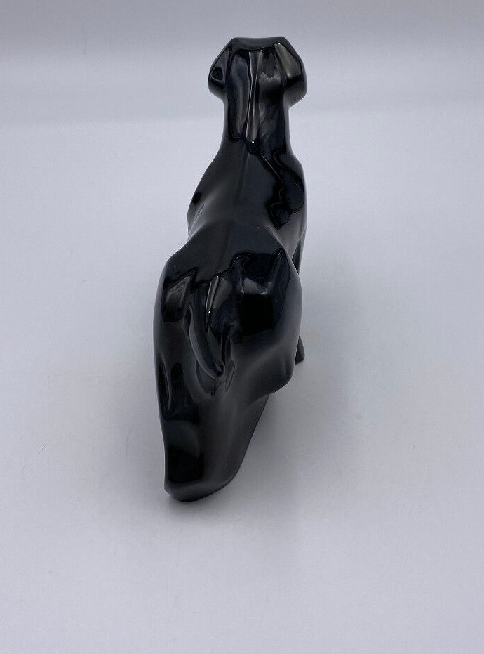Baccarat Crystal Glass Black Labrador Retriever Dog Figurine