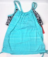 ZeroXposur Racerback Spaghetti Strap Girls Blouson Swimsuit Top - Various Sizes