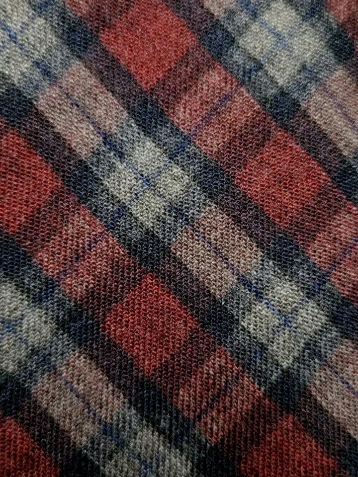 Corbata Robert Talbott roja azul gris a cuadros 59/3 Monterey California 100 % lana Foto 4 de 4