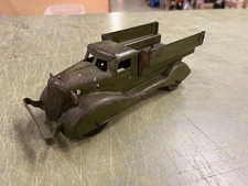 VTG Antique 1930s Wyandotte Pressed Steel Green Army Style Truck