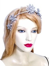 Clear Rhinestone Crystal Tiara Headband Bridal Pageant Head Jewelry