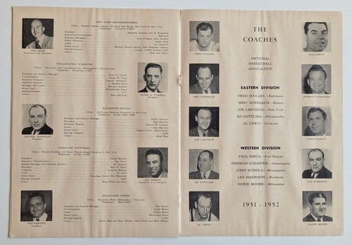 1952 Second Annual NBA All Star Game Program Boston Garden Paul Arizin MVP - Picture 7 of 8
