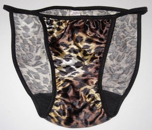 Victoria S Secret S Leopard Second Skin Satin Vintage Rare String Bikini Panties Ebay