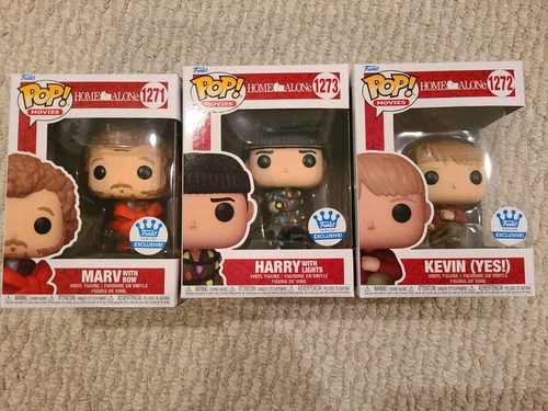 Funko Pop! Home Alone Harry Marv Kevin Yes Bow Lights Vinyl Xmas Complete set