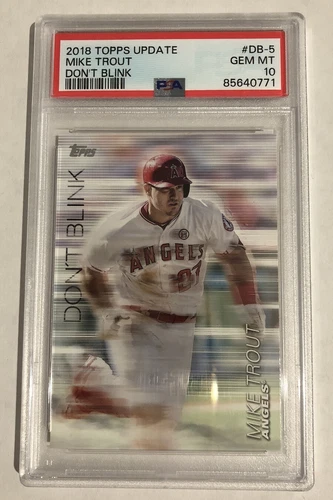 2018 Topps Update Mike Trout PSA 10 Gem Mint Don't Blink #DB-5 Baseball Card