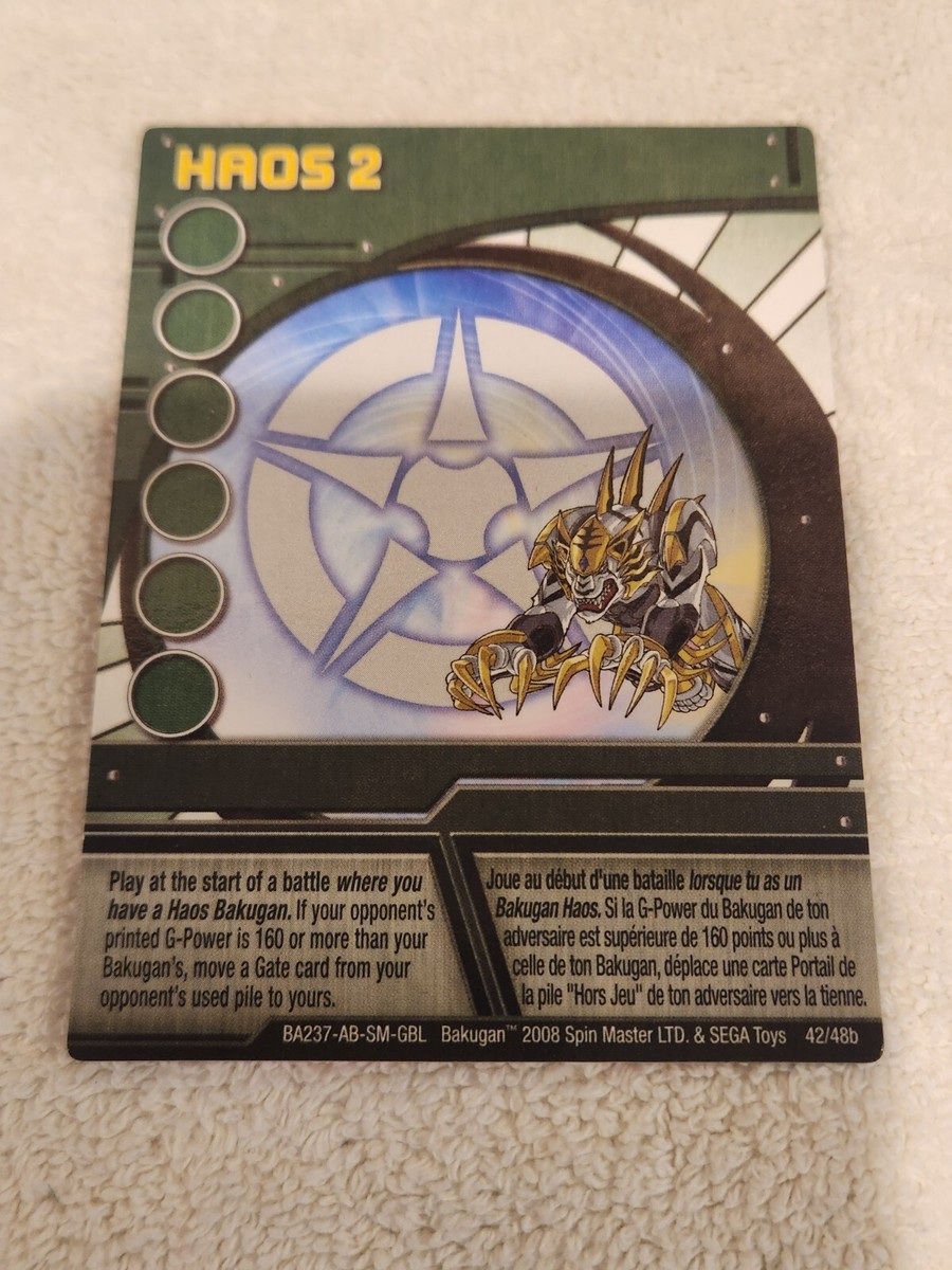 BAKUGAN BATTLE BRAWLERS ABILITY CARD Haos 42/48b