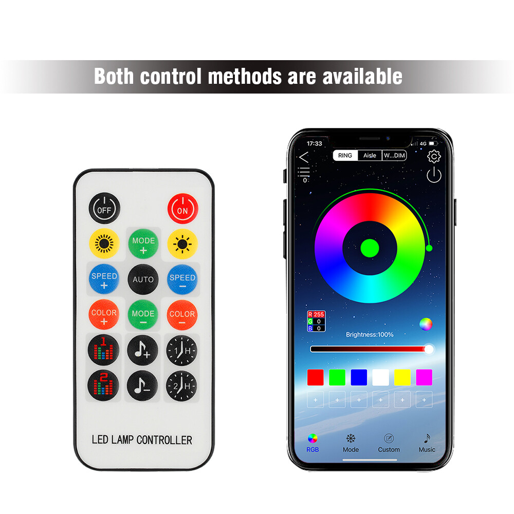 Dreamcolor RGB Car LED Hood Light DRL Engine Cover Neon Strip Light APP+Remote eBay