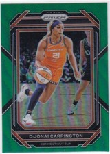 2023 Panini Prizm WNBA Prizms Green REFRACTOR #1 DiJonai Carrington Connecticut